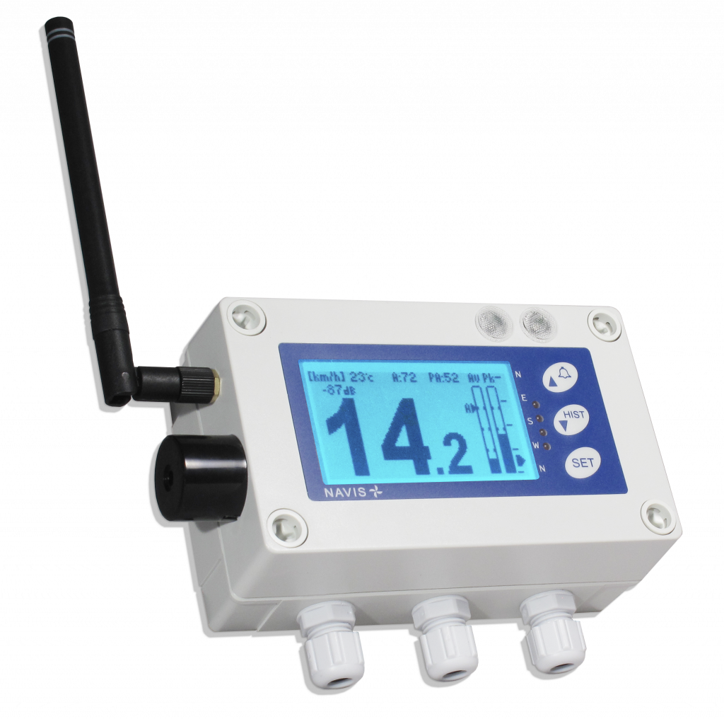 W410XL/WS WIRELESS ANEMOMETER (4x Relay alarm outputs + audible