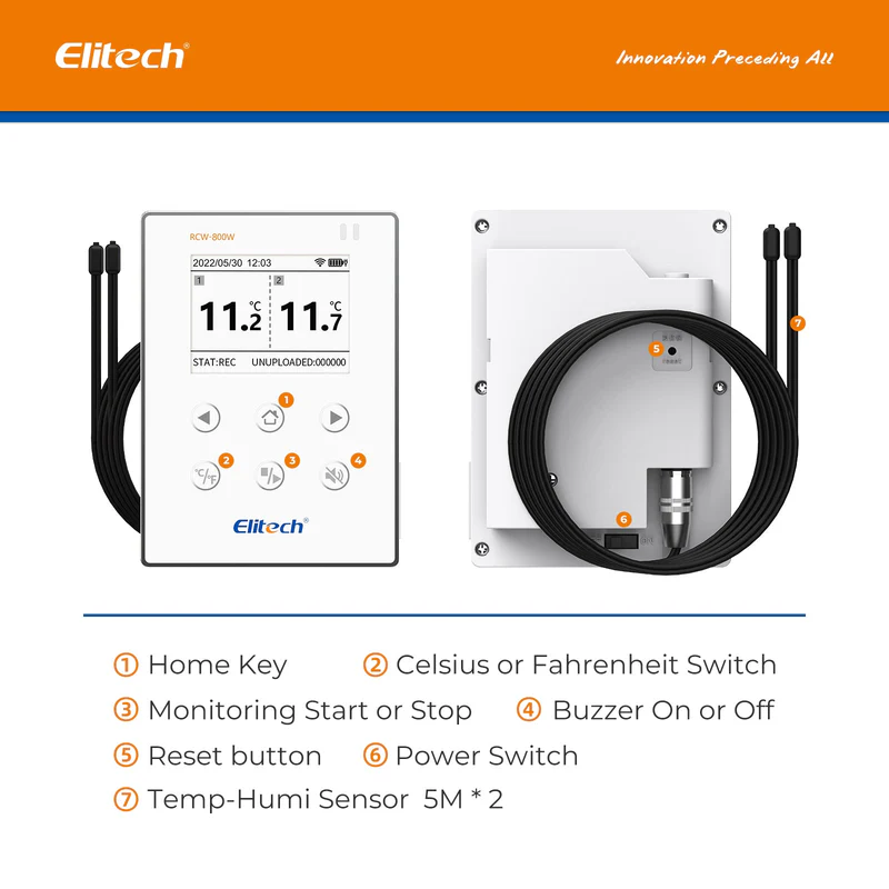 Elitech RCW-800W-TDE WiFi Dual Temperature Logger - Image 6