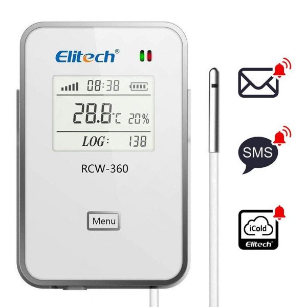 Elitech RCW-360 Wi-Fi Temperature And Humidity Data Logger. Wireless Remote Monitor with Cloud Data Storage