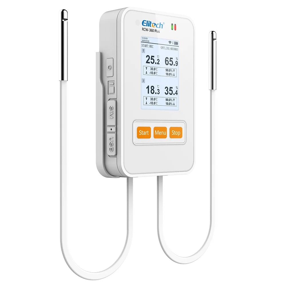 Elitech RCW-360Plus-TDE 4G / WiFi Dual Temperature Logger